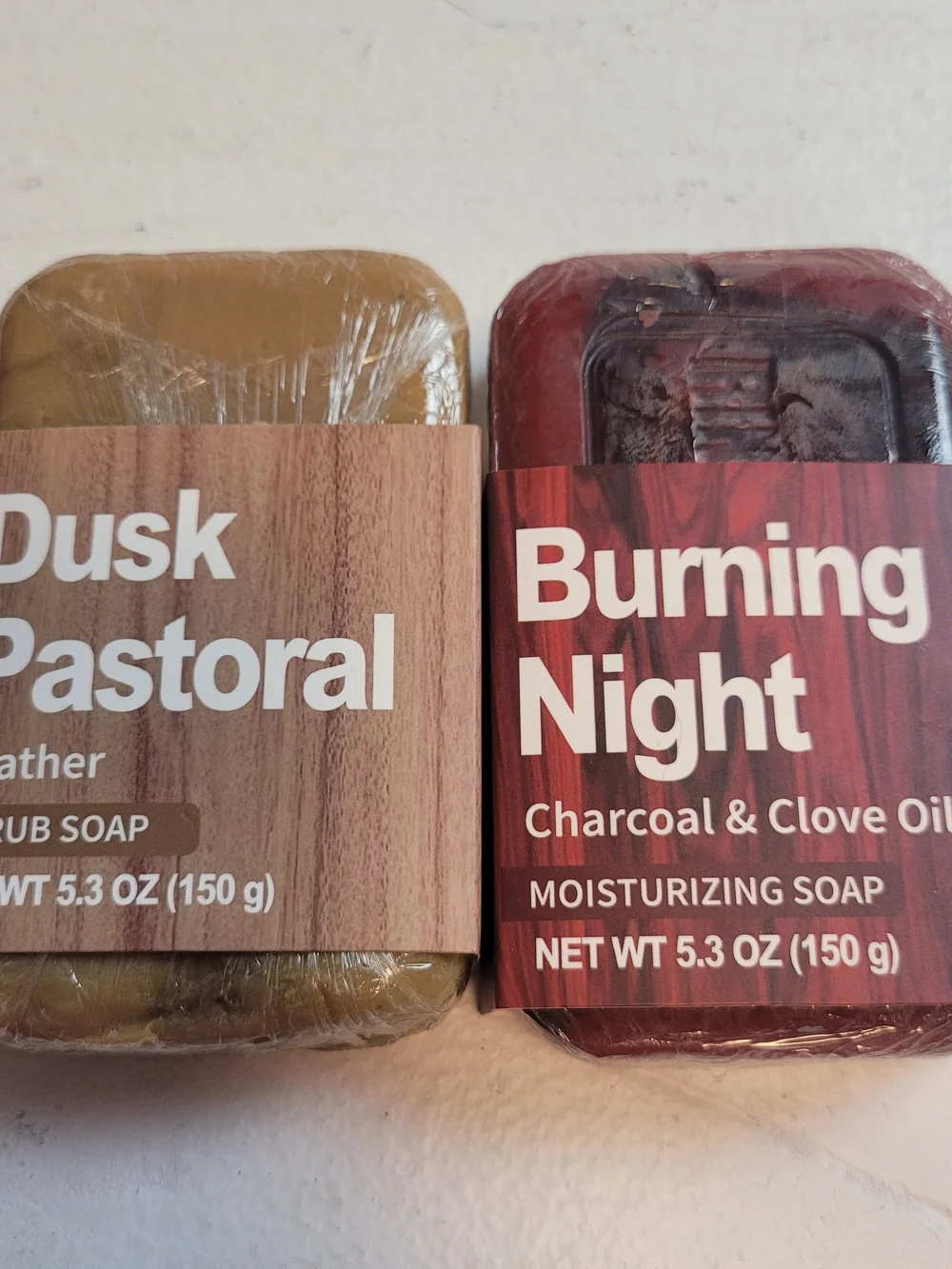 Dusk Pastoral & Burning Night Soap Duo - Olive Green & Deep Red